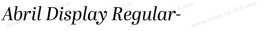 Abril Display Regular字体转换